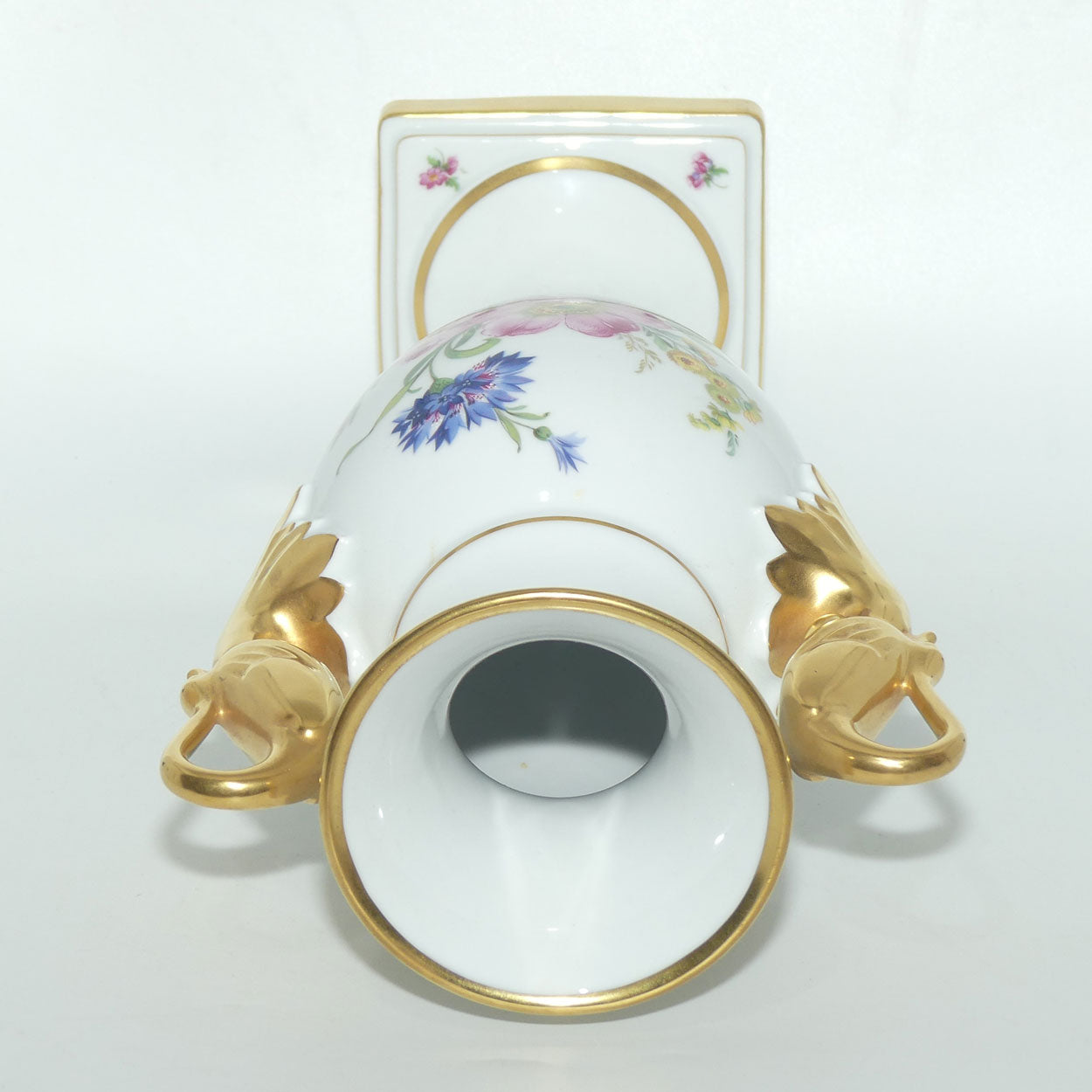 AK Kaiser West Germany Swan Handled Amphora vase | Floral decor