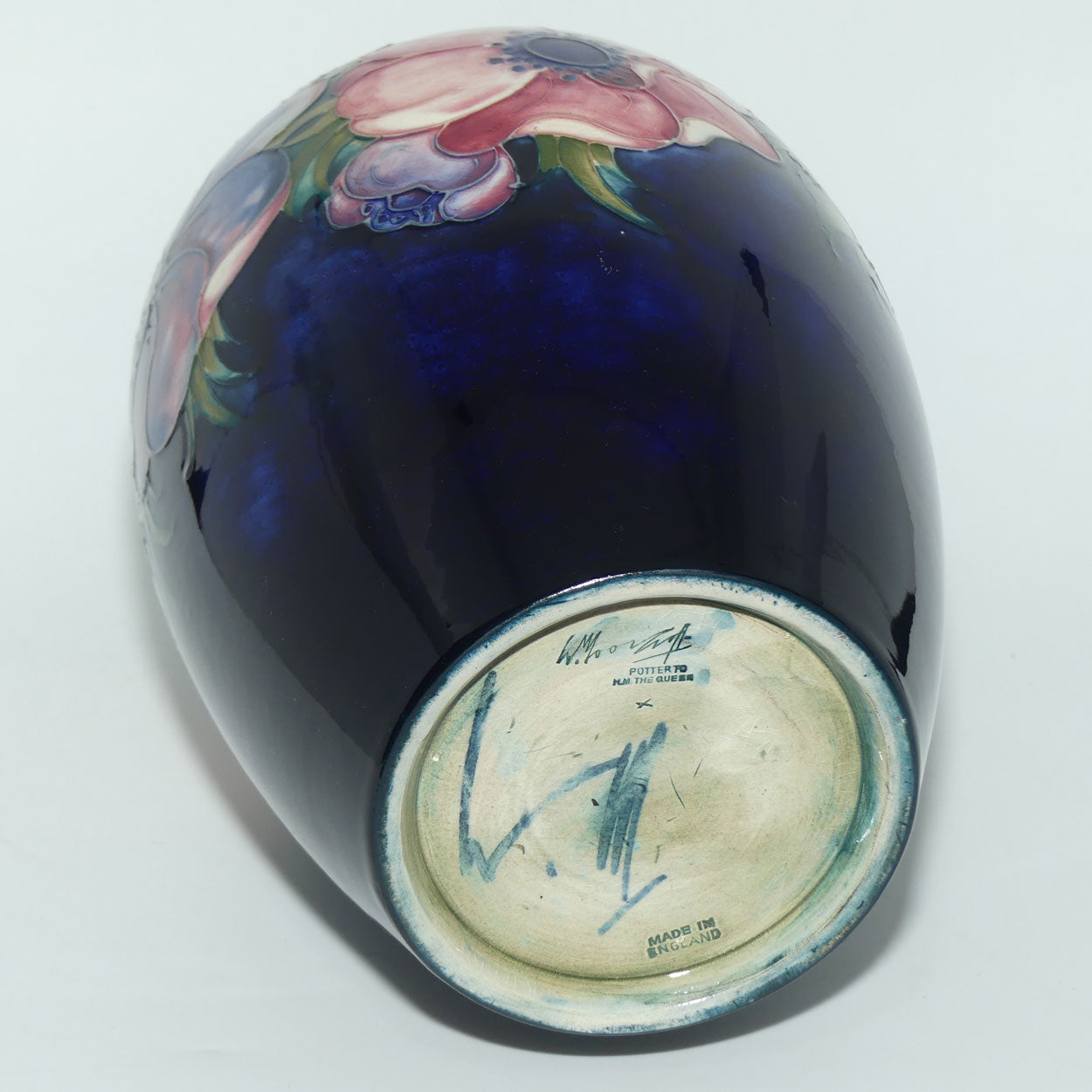 Walter Moorcroft Anemone (Blue) large vase #1