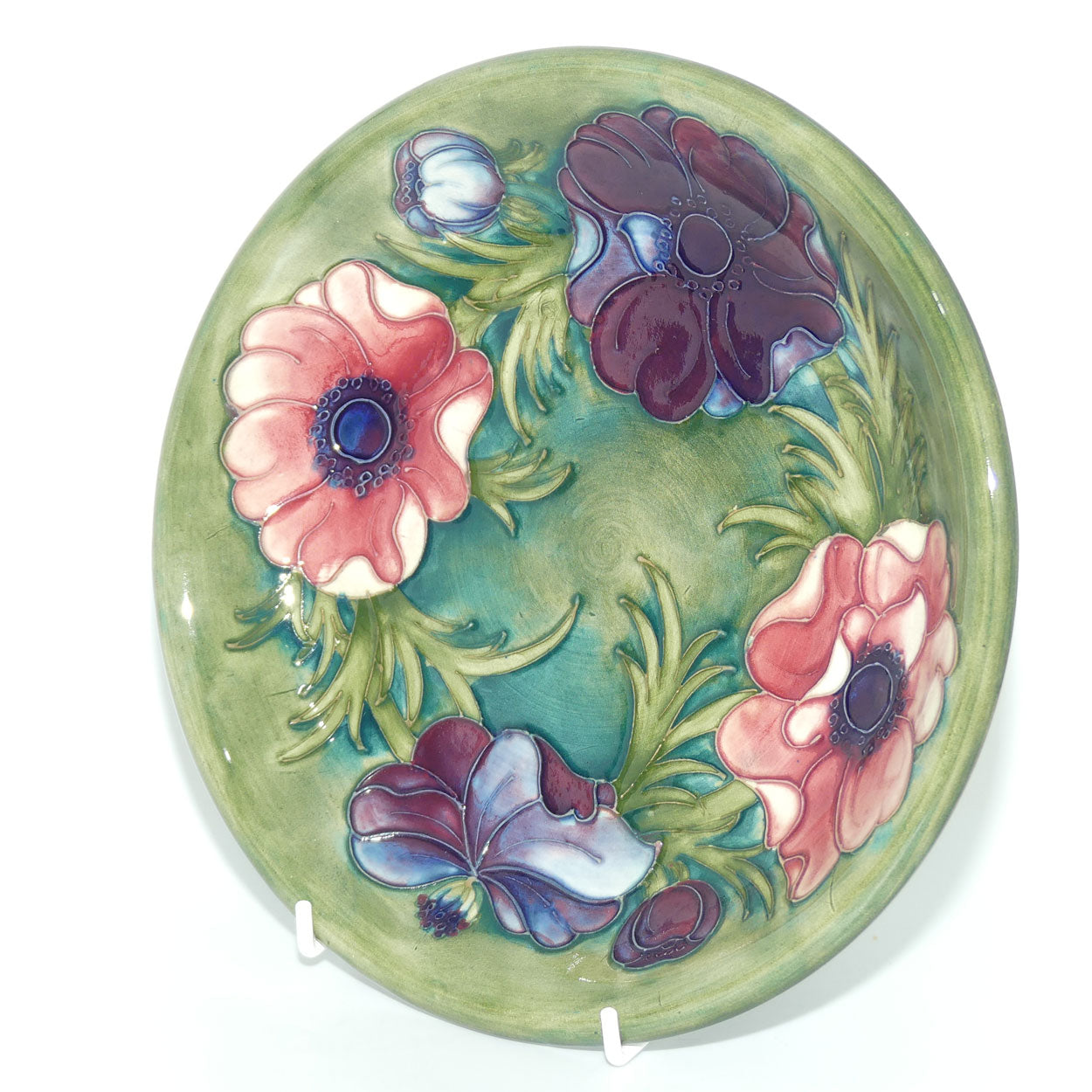 Walter Moorcroft Anemone (Green) plate
