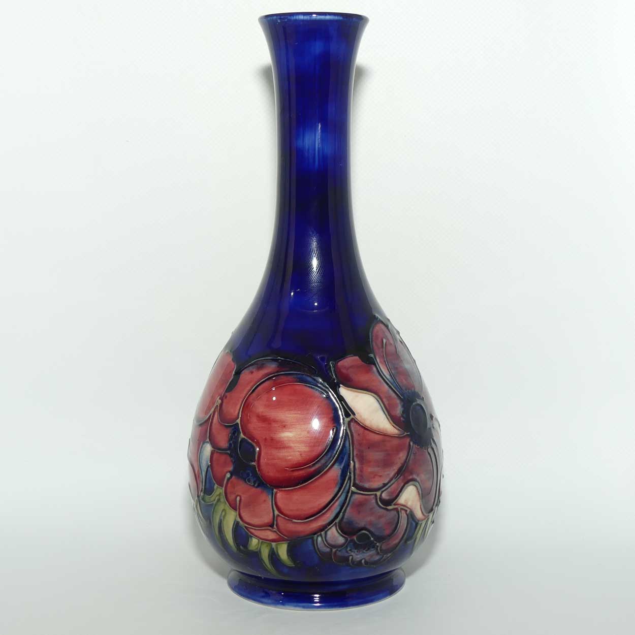 Walter Moorcroft Anemone on Blue ground 80/10 vase | Ltd Ed 35/200 | boxed