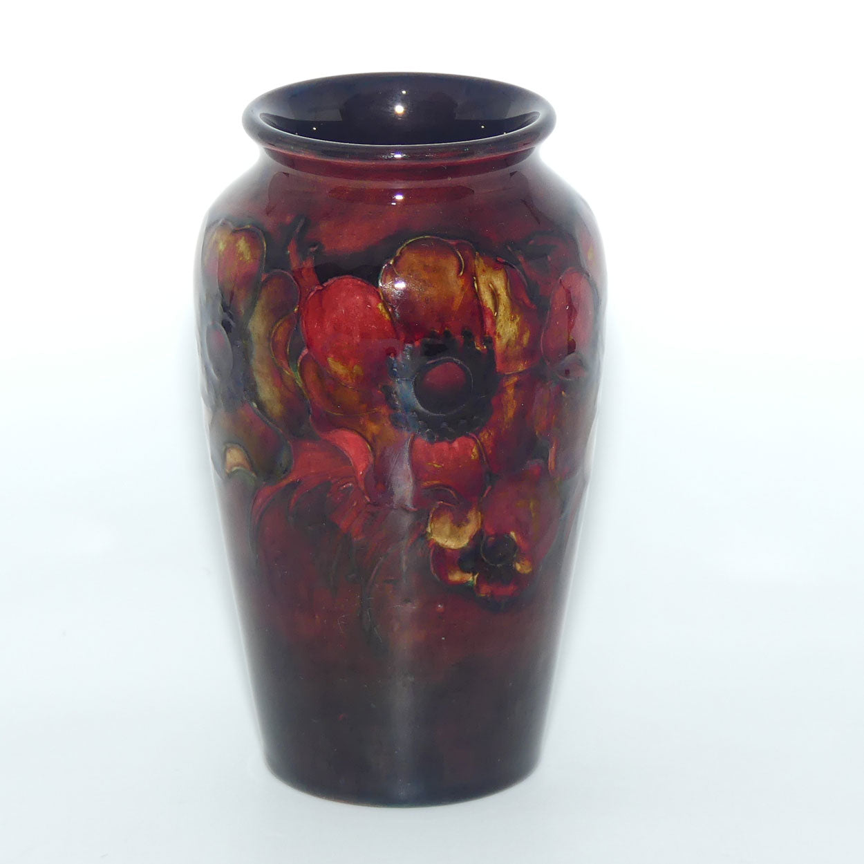 William Moorcroft Flambe Anemone vase