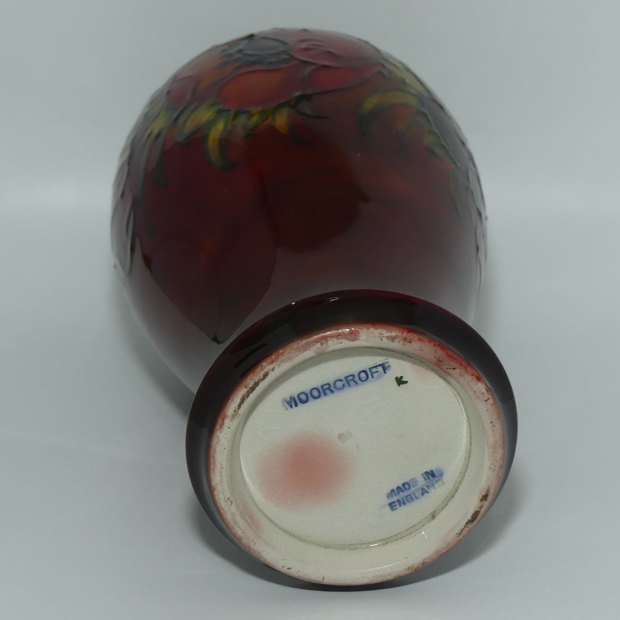 Walter Moorcroft Flambe Anemone vase