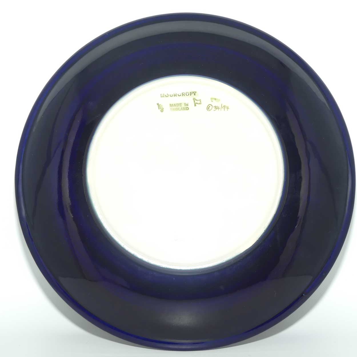 Moorcroft Anemone Revival on Blue 783/10 plate | Bi Colour | boxed