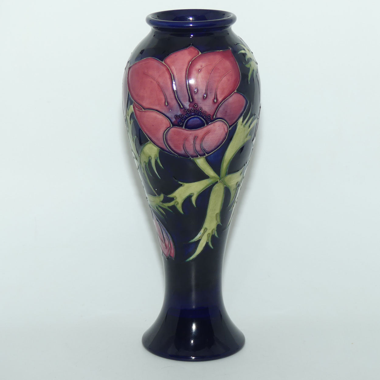 Moorcroft Anemone tall blue vase