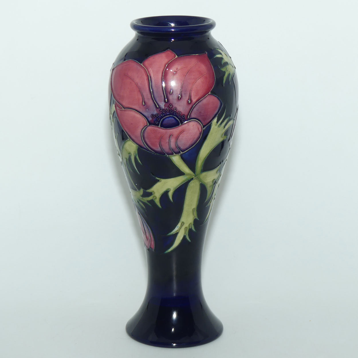 Moorcroft Anemone tall blue vase