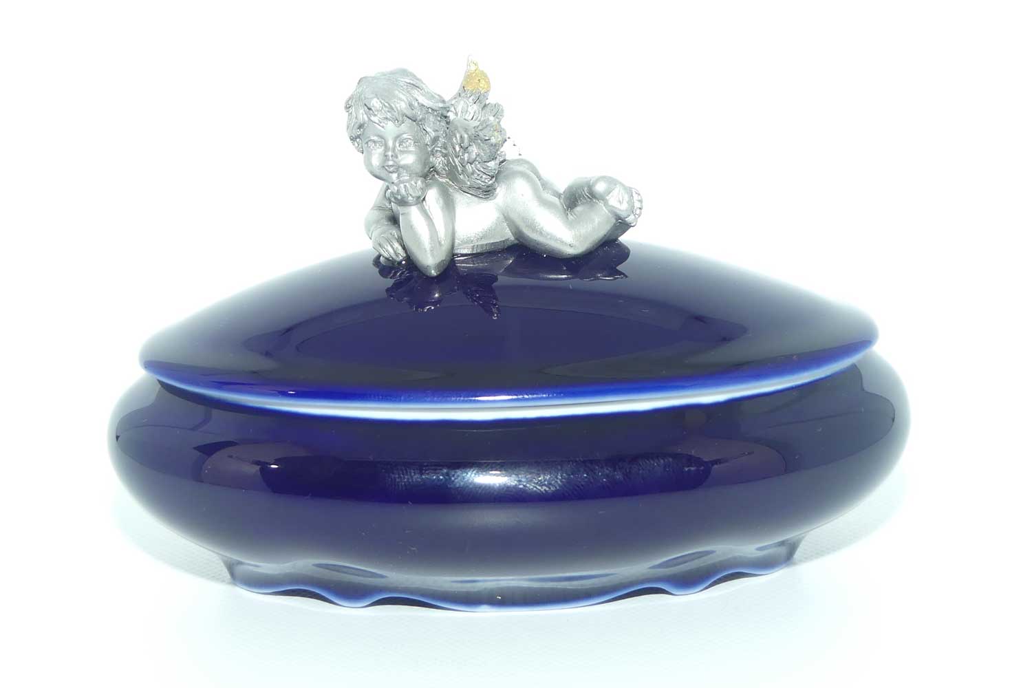 Les Etains Du Prince Limoges France oval trinket