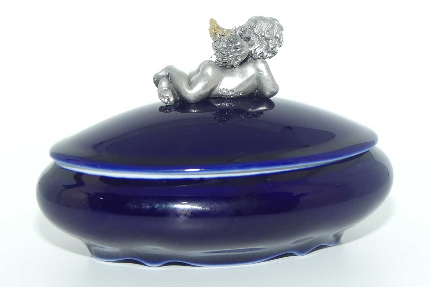 Les Etains Du Prince Limoges France oval trinket