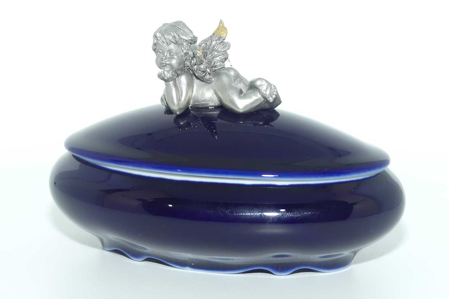 Les Etains Du Prince Limoges France oval trinket