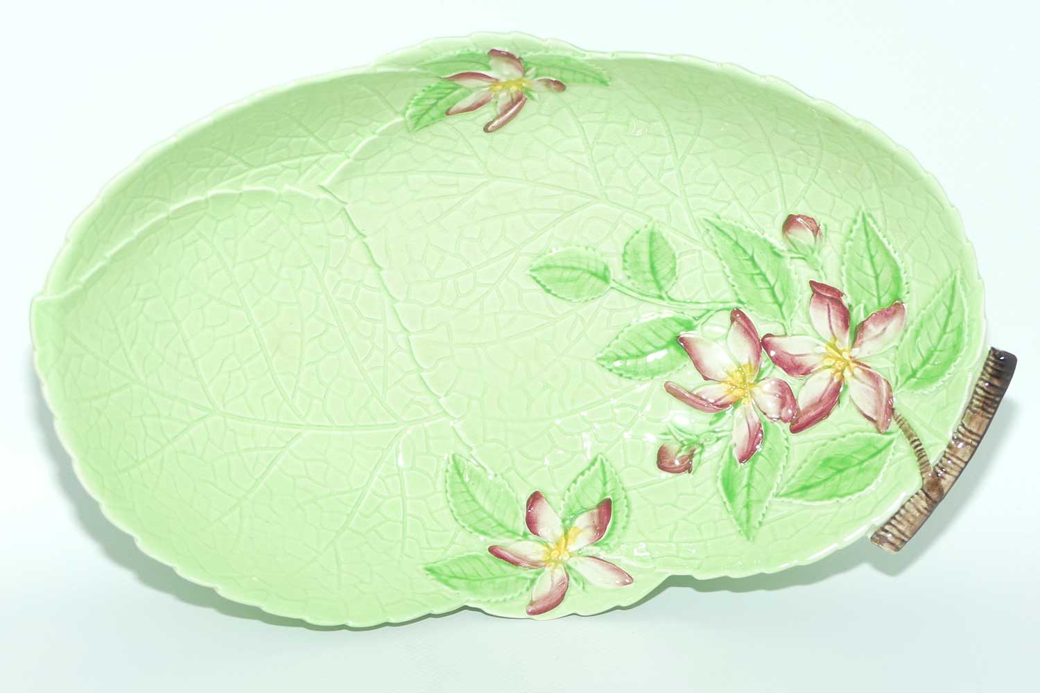 Carlton Ware Apple Blossom on Green leaf bowl | 1556/2 | 27.5cms