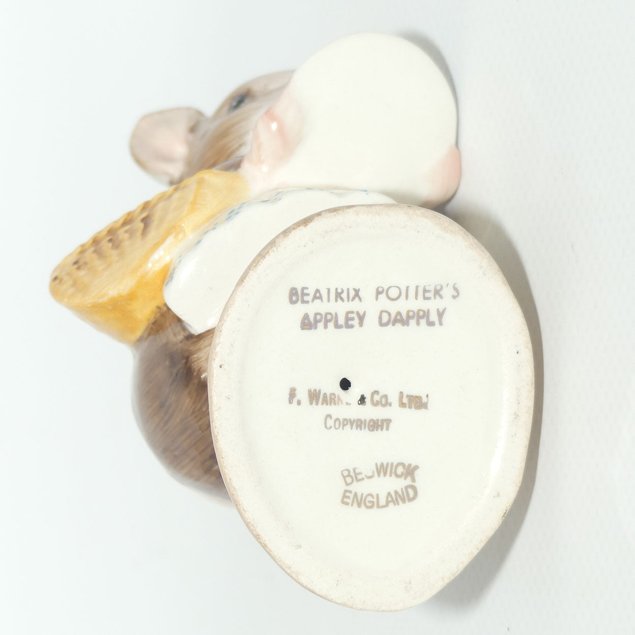 Beswick Beatrix Potter Appley Dapply | Bottle Out | BP2a Gold Oval