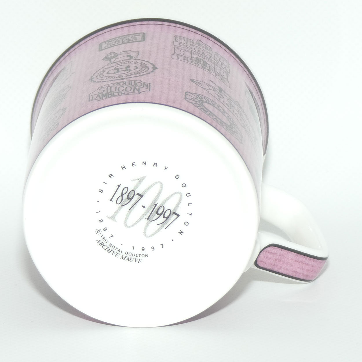 Royal Doulton Sir Henry Doulton 1897 - 1997 Archive mug | Mauve | boxed #2