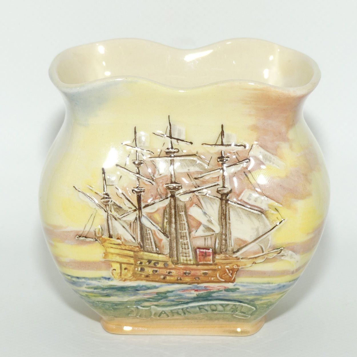 Royal Doulton Famous Ships Ark Royal small vase D5957 | #1