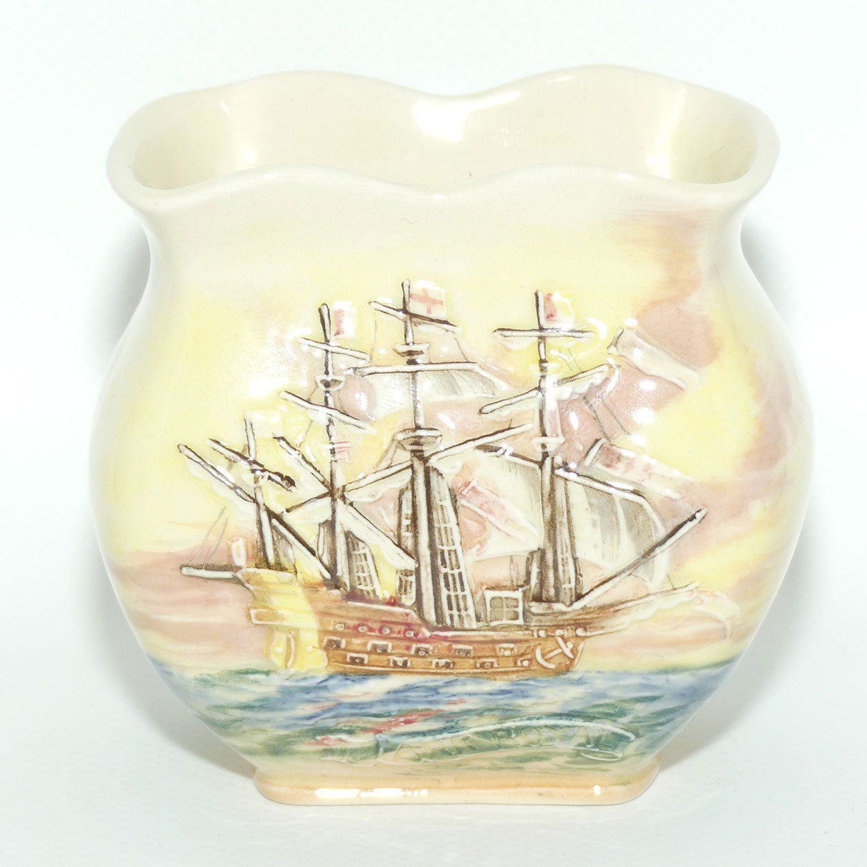Royal Doulton Famous Ships Ark Royal small vase D5957 | #2