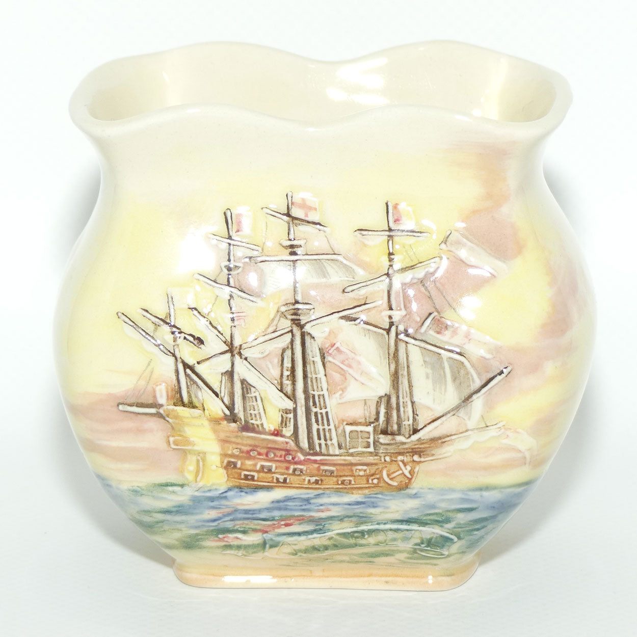 Royal Doulton Famous Ships Ark Royal small vase D5957 | #2