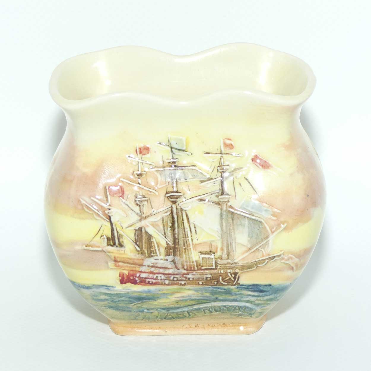 Royal Doulton Famous Ships series | Ark Royal small vase D5957 | #3