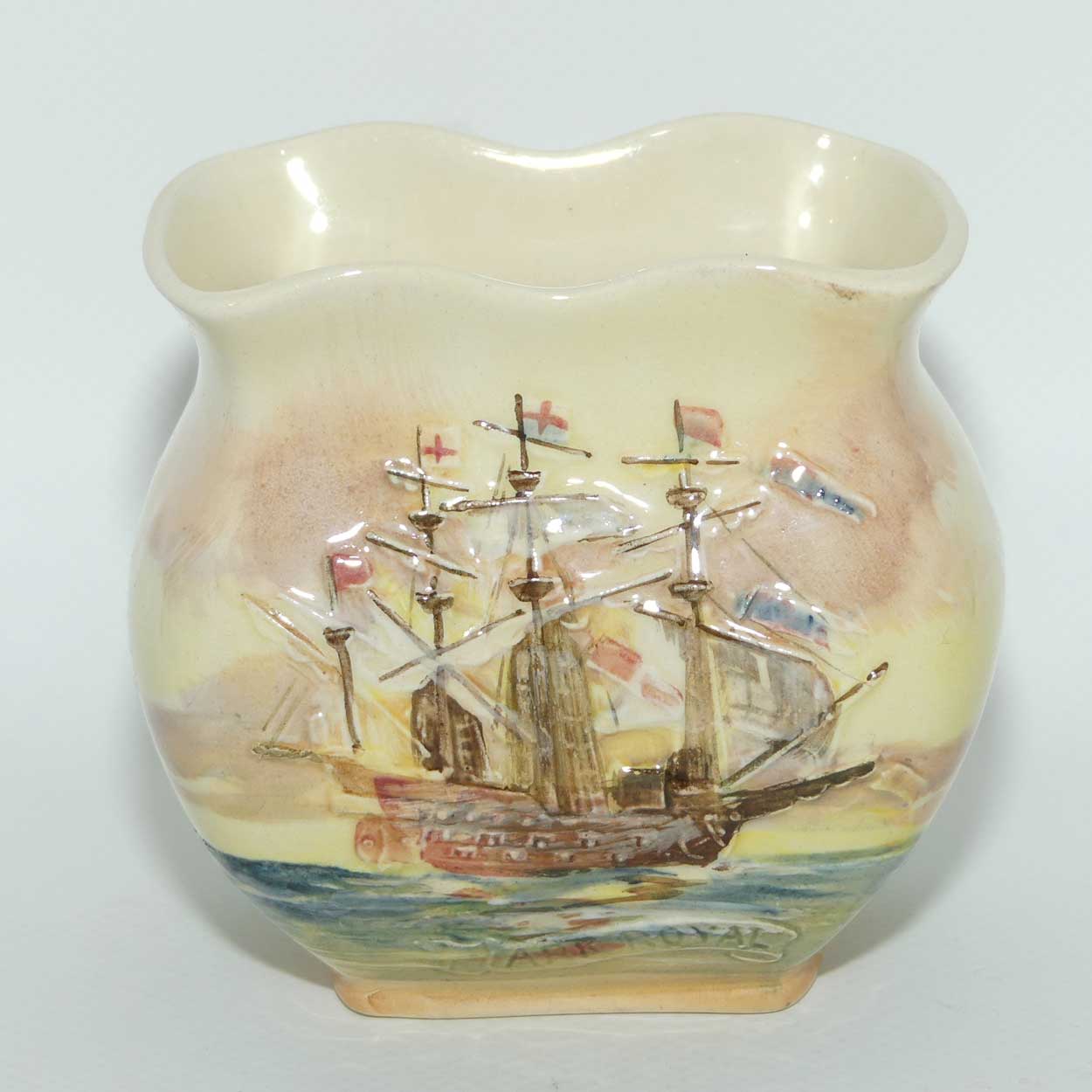 Royal Doulton Famous Ships series | Ark Royal small vase D5957 | #4