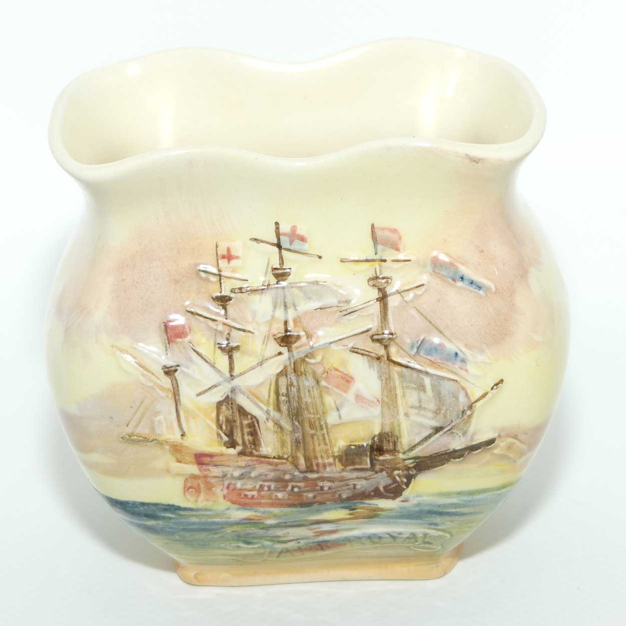 Royal Doulton Famous Ships series | Ark Royal small vase D5957 | #4