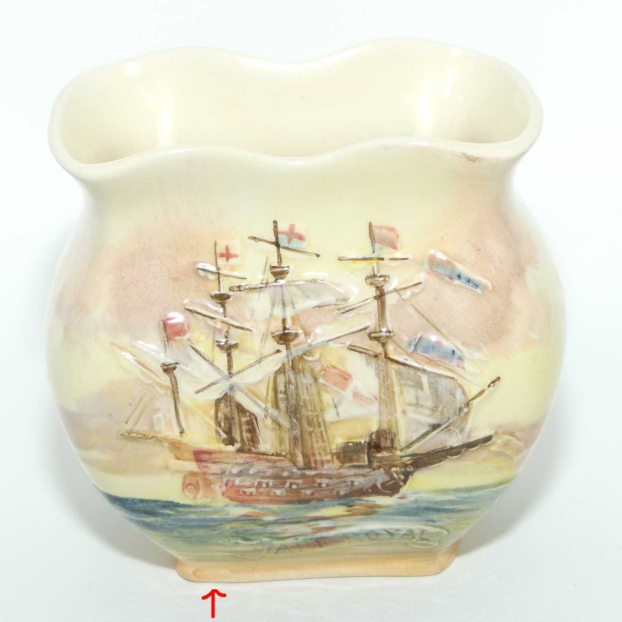 Royal Doulton Famous Ships series | Ark Royal small vase D5957 | #4