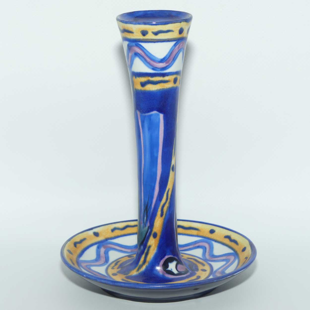Carlton Ware Art Deco pattern candlestick | Orchid 3255