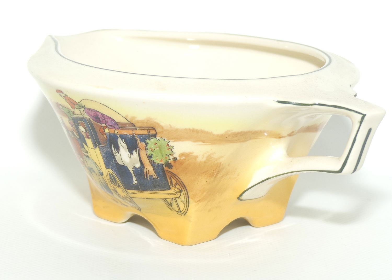 Royal Doulton Coaching Days Art Deco gravy boat