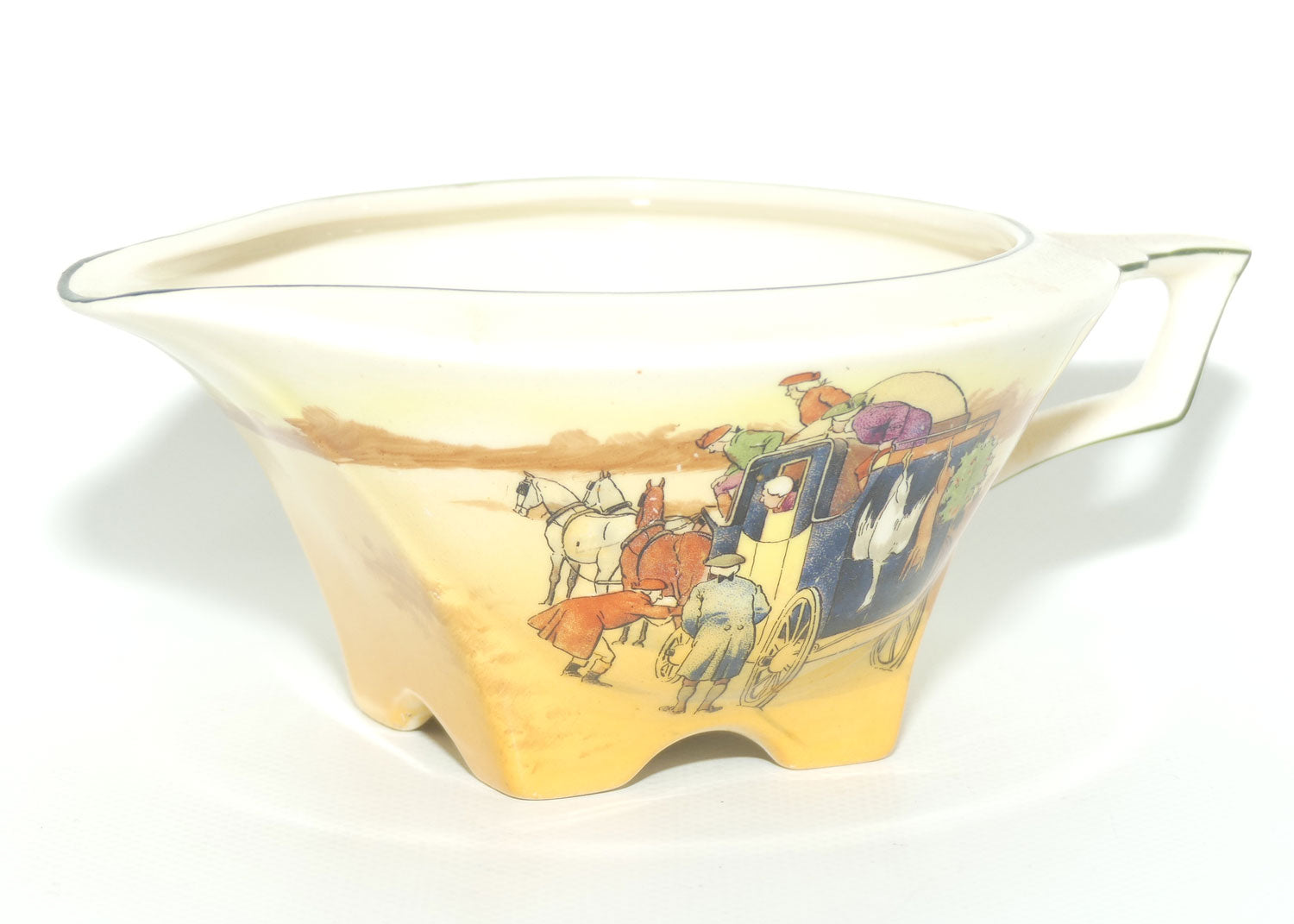 Royal Doulton Coaching Days Art Deco gravy boat