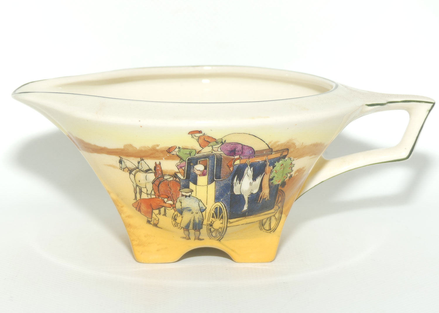 Royal Doulton Coaching Days Art Deco gravy boat