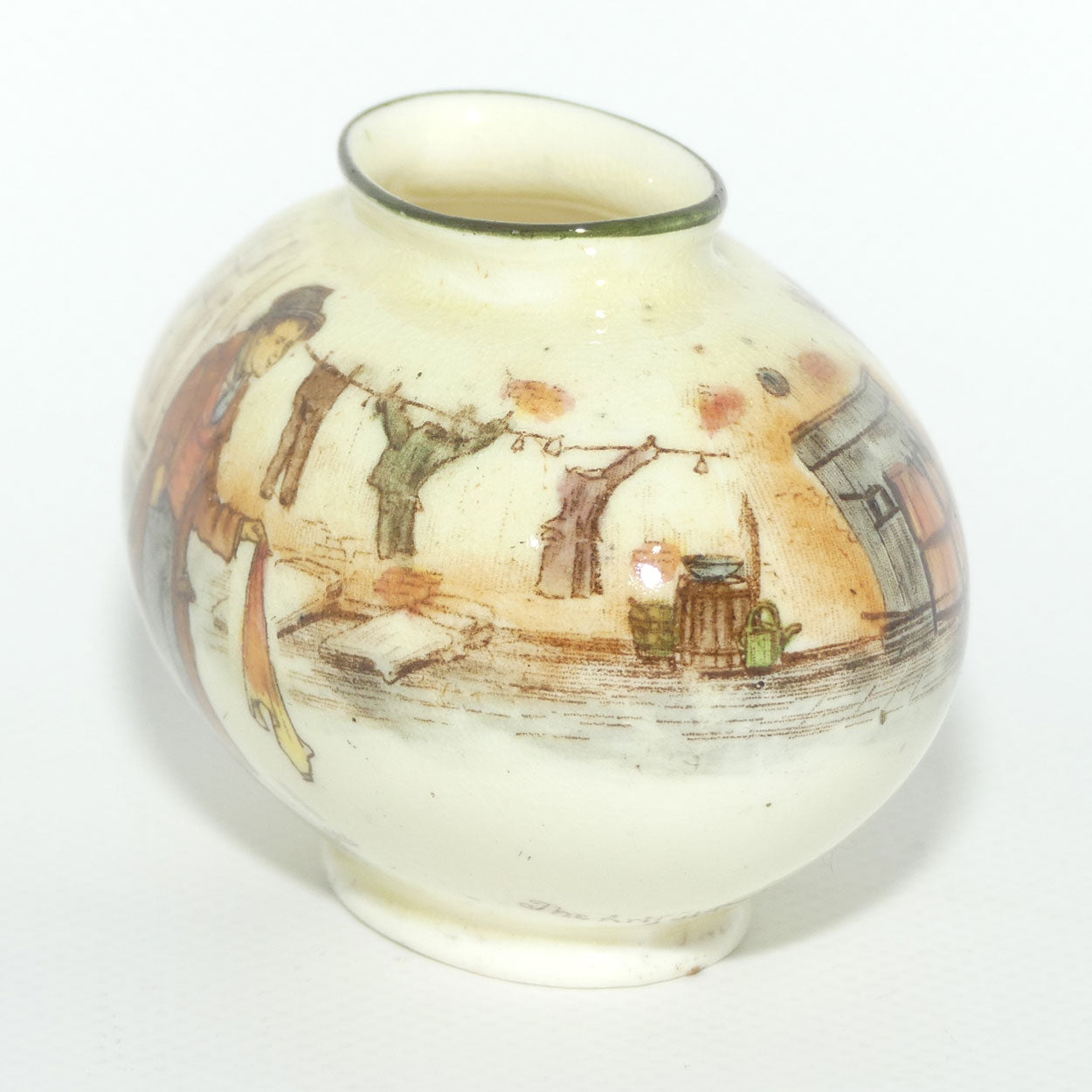 Royal Doulton Dickens Artful Dodger miniature oval vase