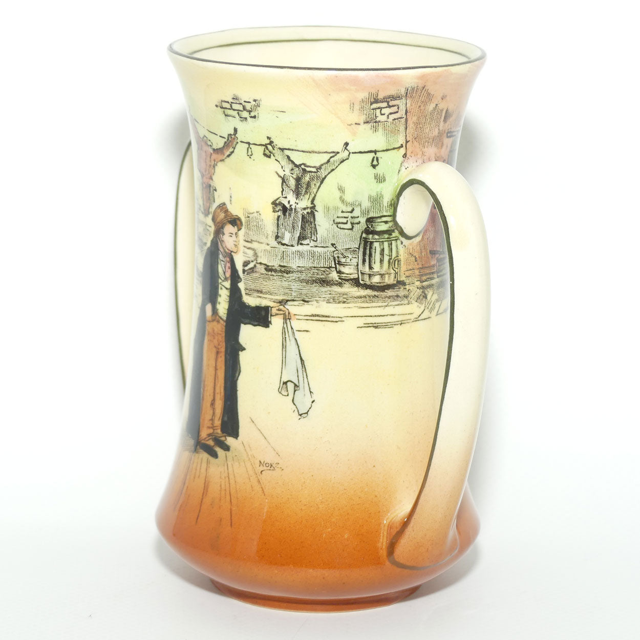 Royal Doulton Dickens Artful Dodger twin handle vase D5175