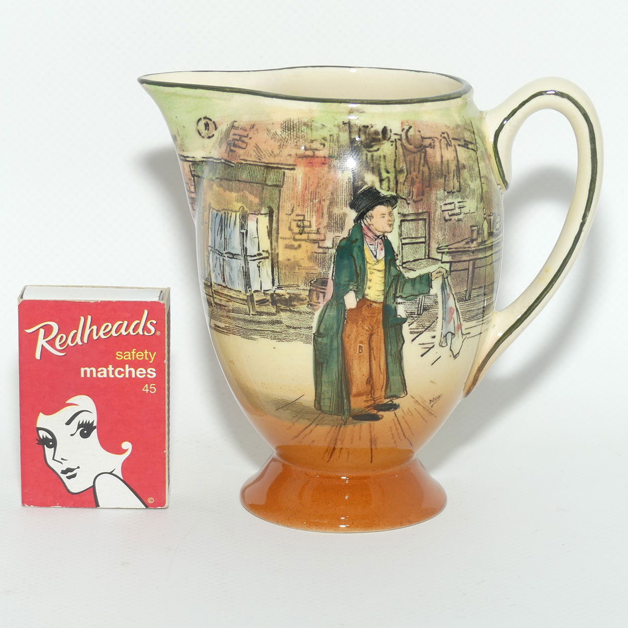 Royal Doulton Dickens Artful Dodger footed cream jug D5175