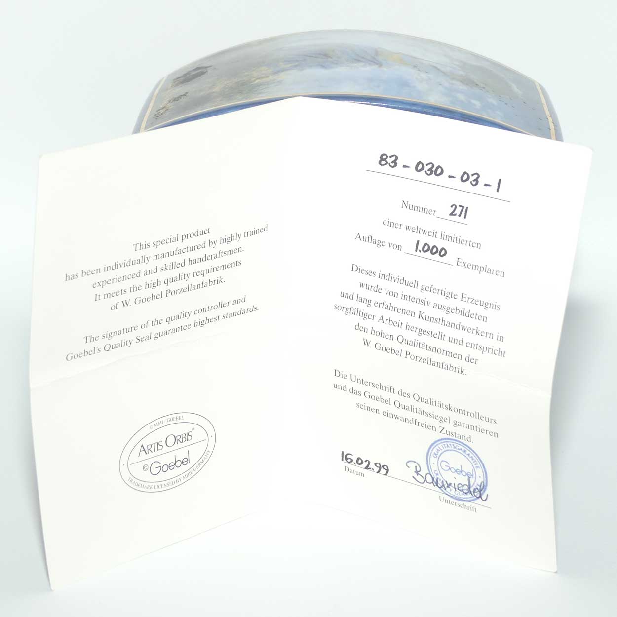 Artis Orbis by Goebel biscuit box | Claude Monet | Madame Monet | Ltd Ed 1000 only with Cert