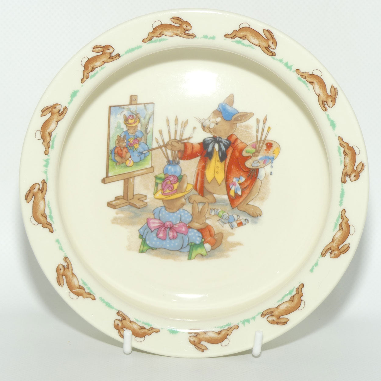 Royal Doulton Bunnykins Artist as Portrait Painter baby bowl | Boxed