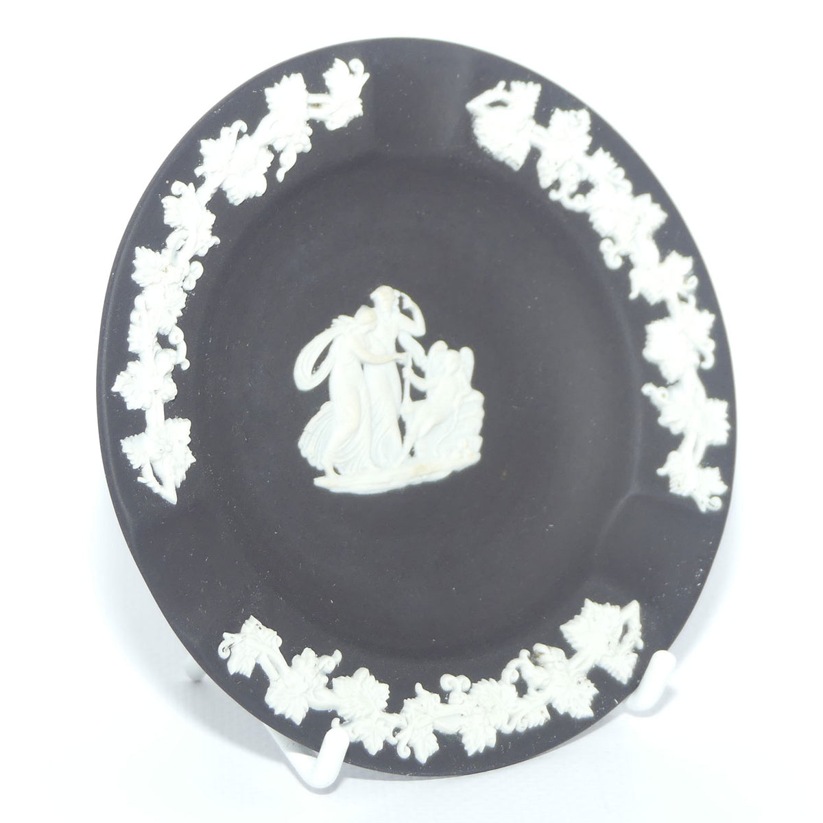 Wedgwood Jasper | White on Black | Maidens and Cupid ashtray