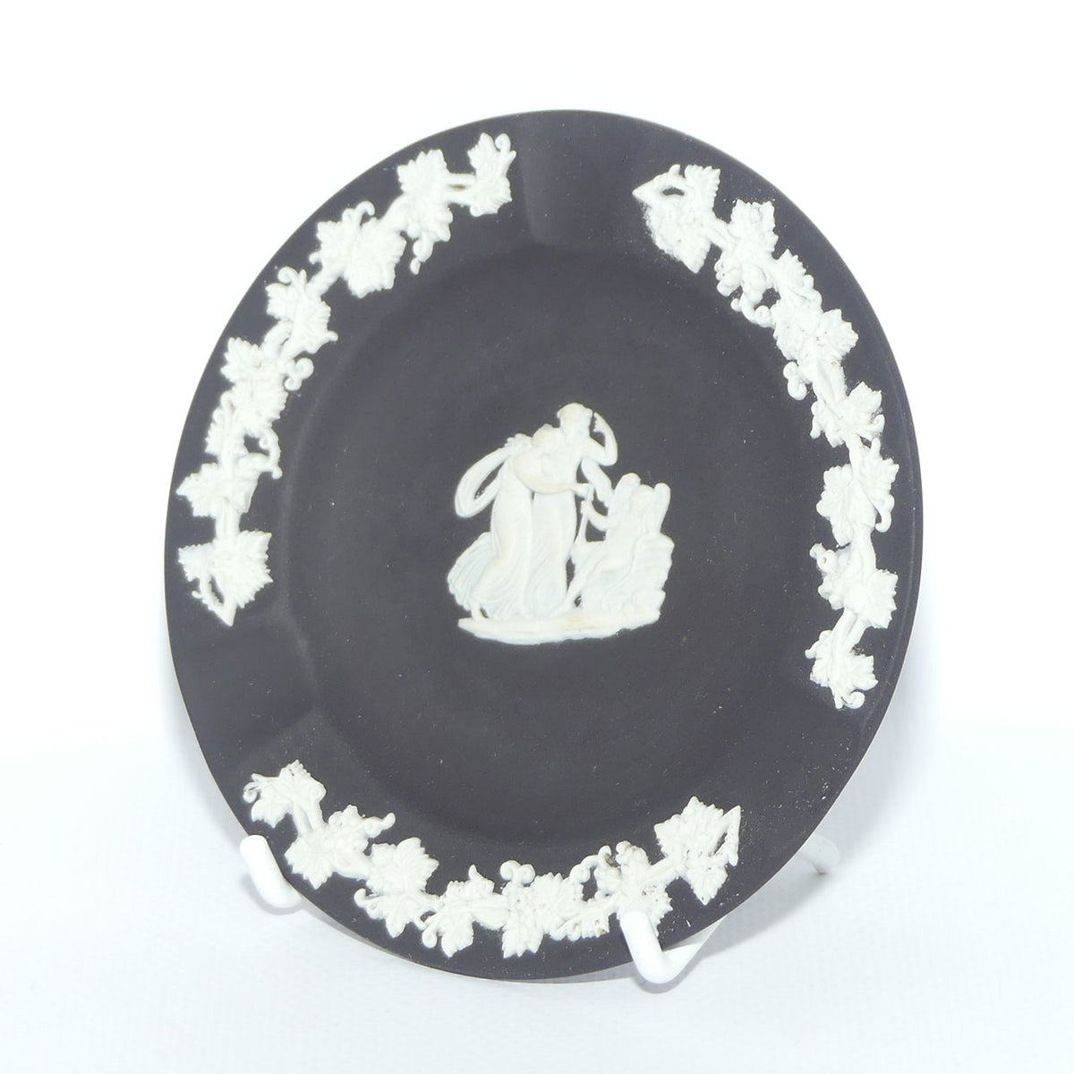 Wedgwood Jasper | White on Black | Maidens and Cupid ashtray