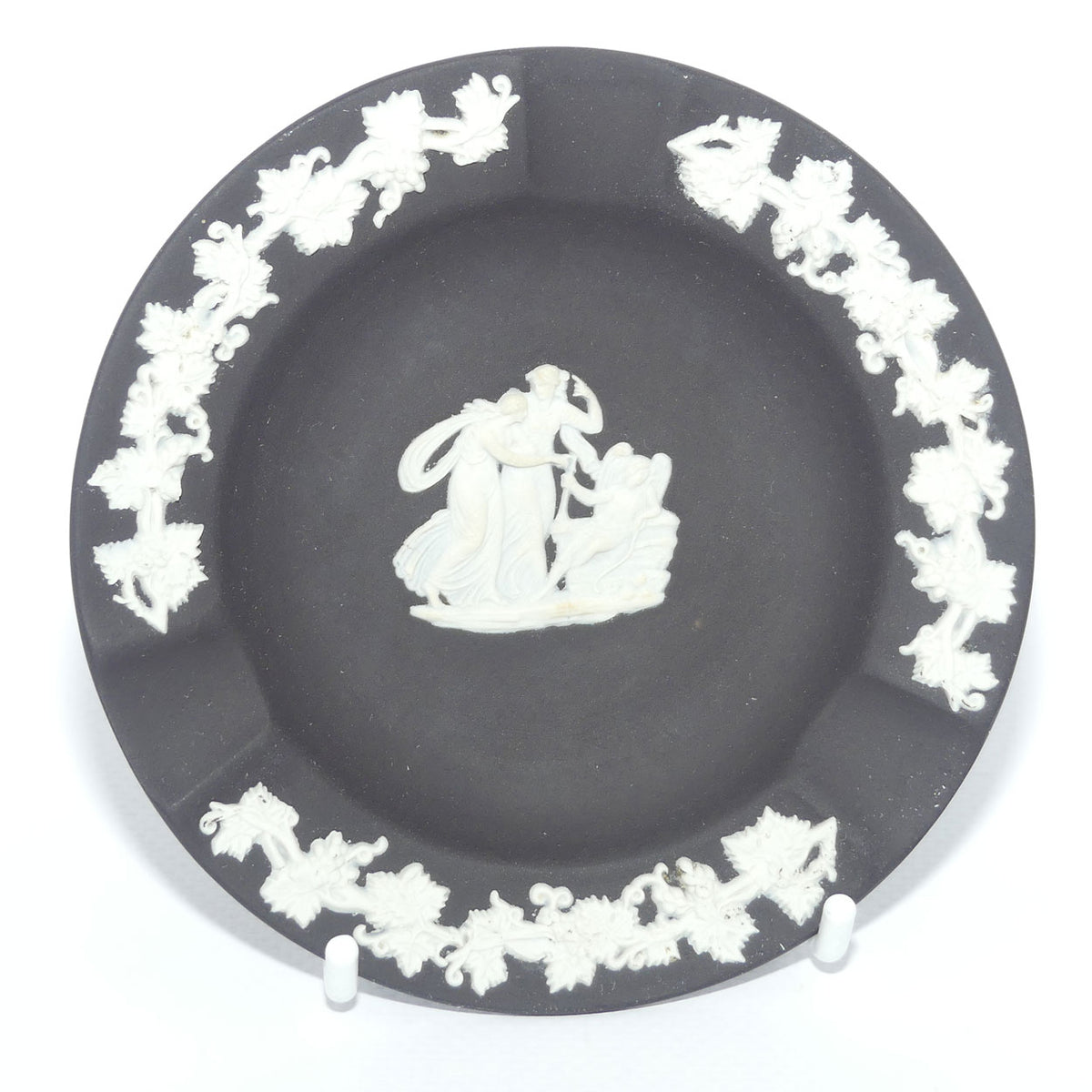 Wedgwood Jasper | White on Black | Maidens and Cupid ashtray