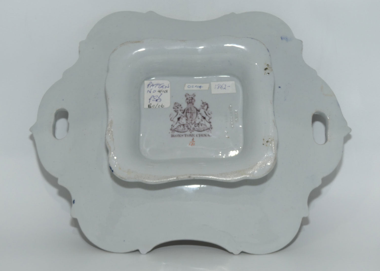 Masons | Ashworth Ironstone Aesthetic Traditional Red and Blue two handled comport | c.1870