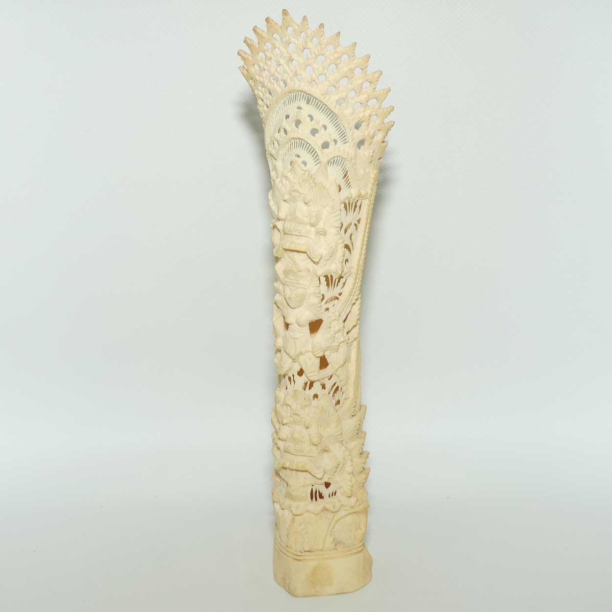 Large Balinese Carved Bone Rangda scene | #1