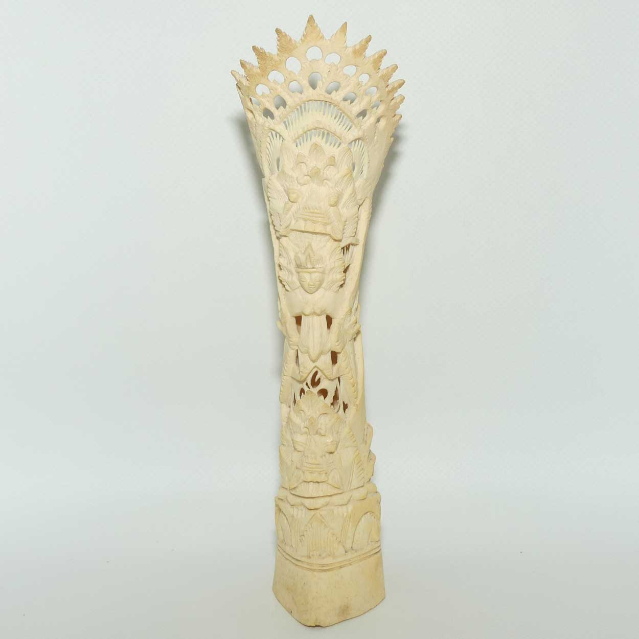Large Balinese Carved Bone Rangda scene | #2