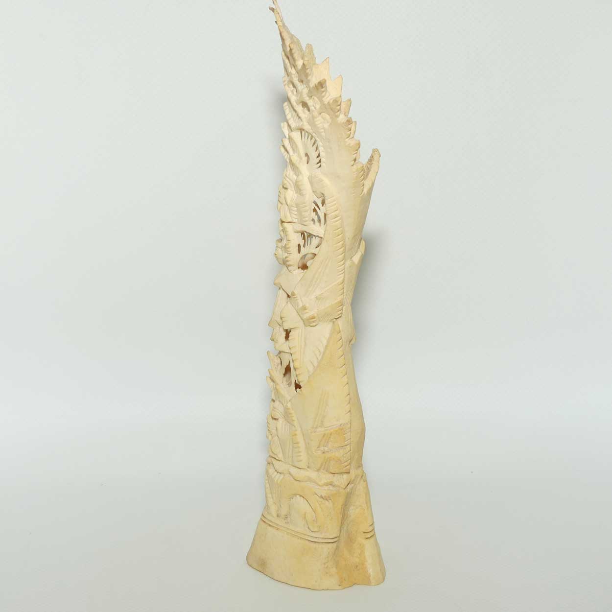 Large Balinese Carved Bone Rangda scene | #2