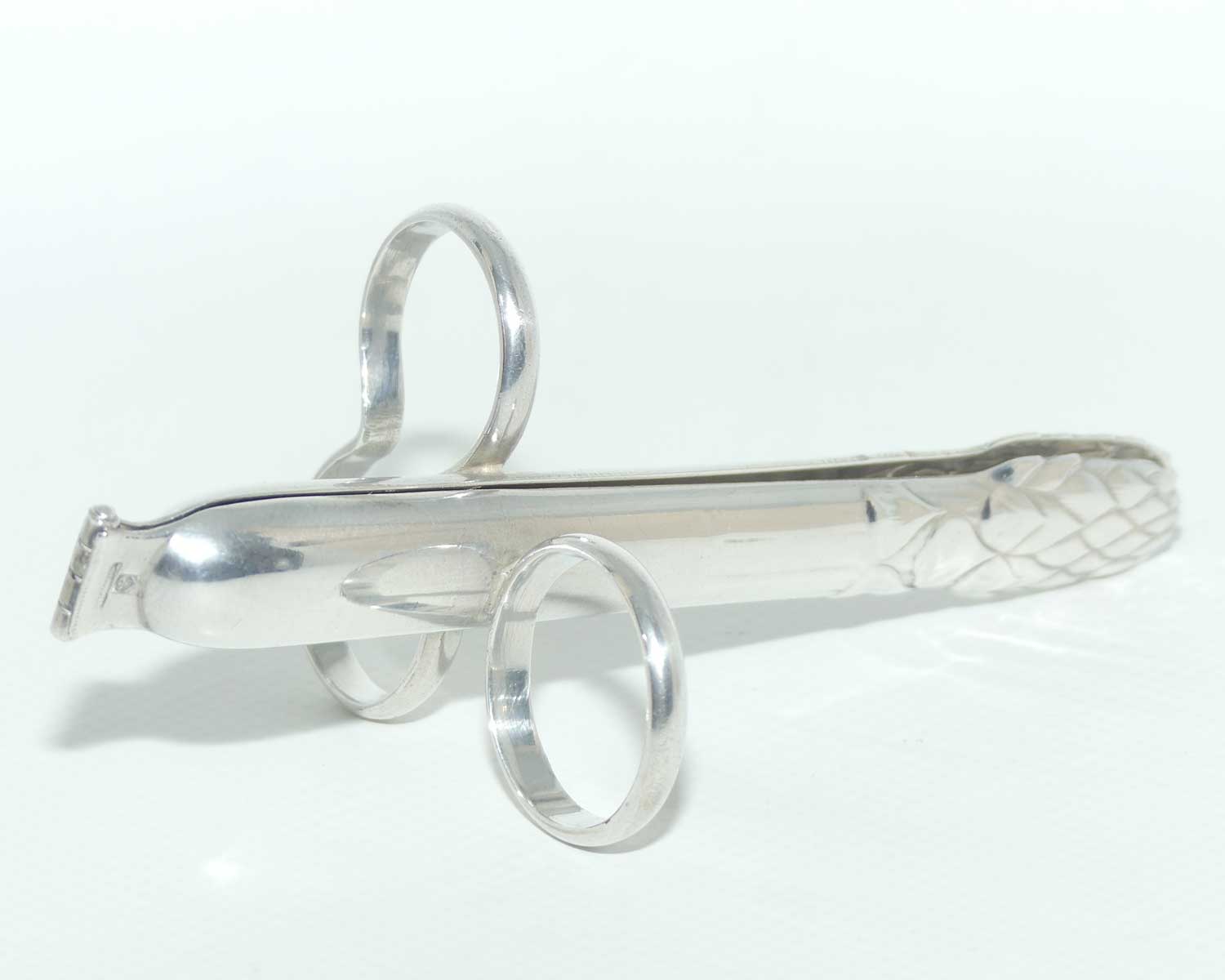 Christofle France pair of Individual Asparagus tongs | BREVETE SGDG