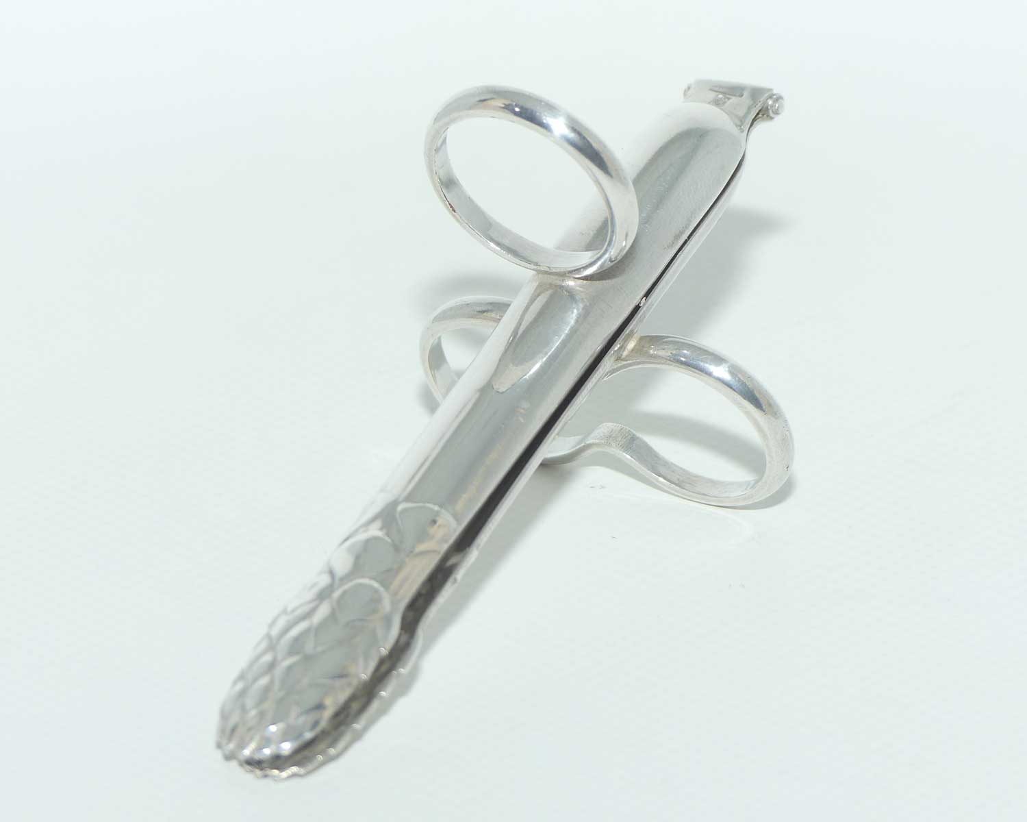 Christofle France pair of Individual Asparagus tongs | BREVETE SGDG