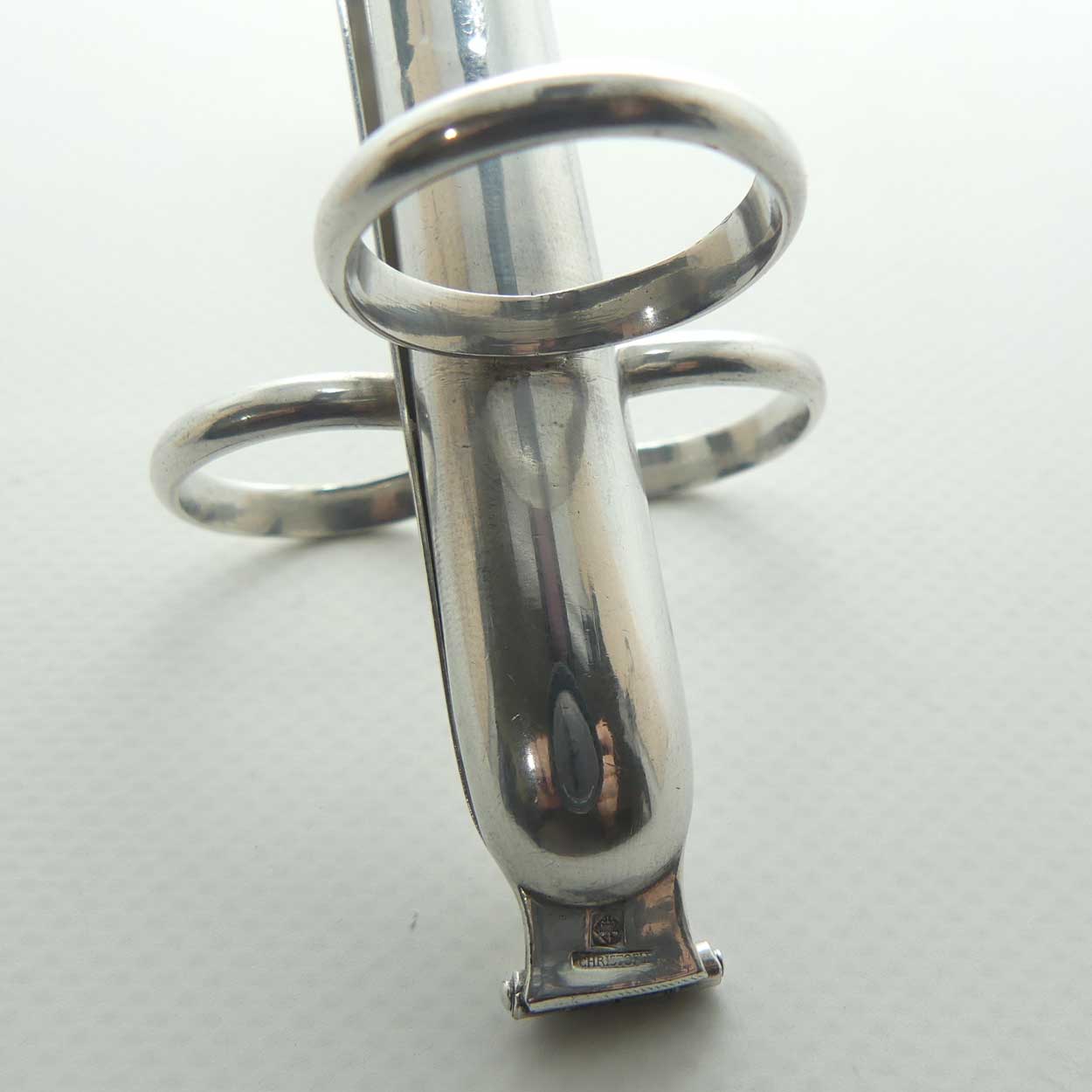 Christofle France pair of Individual Asparagus tongs | BREVETE SGDG