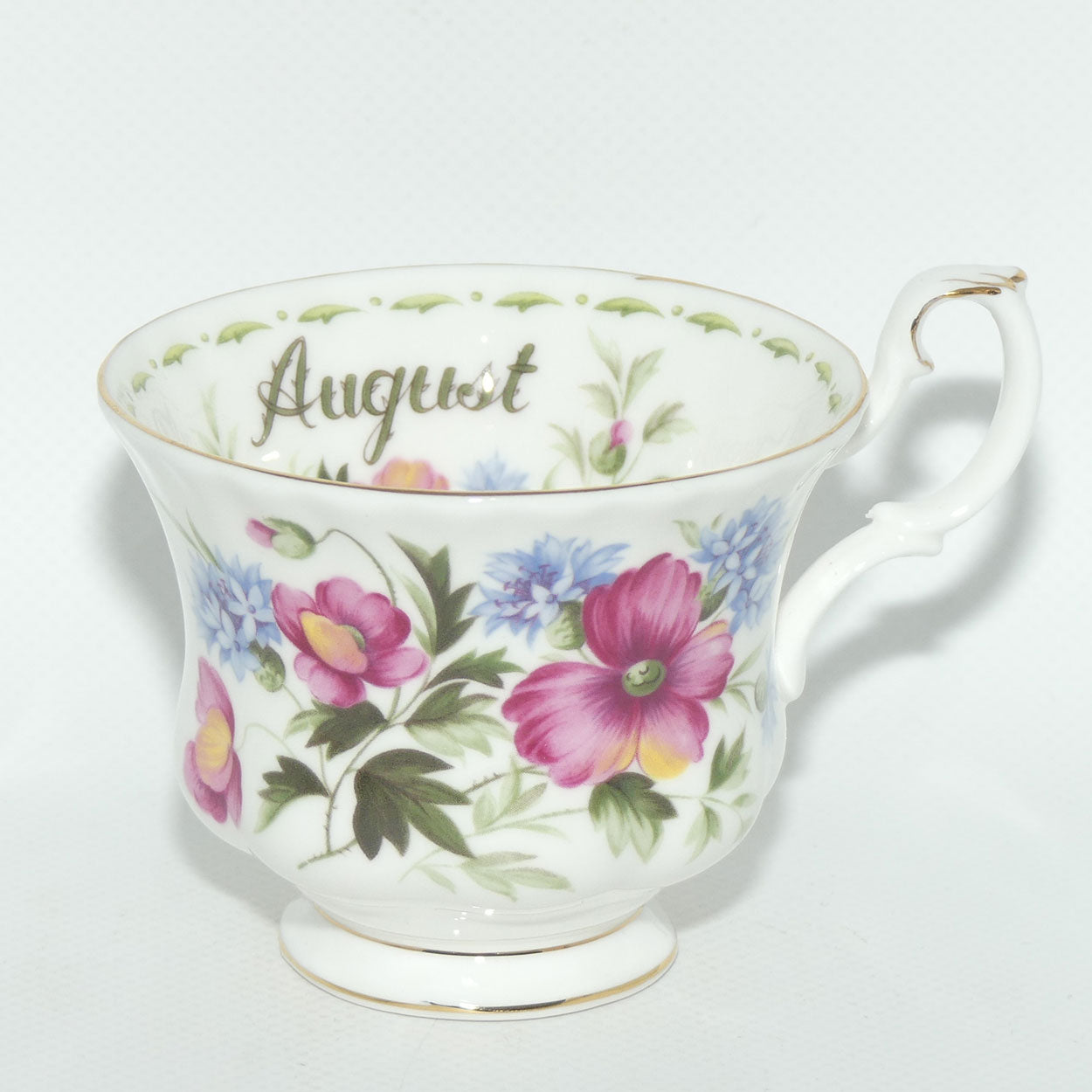 Royal Albert Bone China England | Flower of the Month series | August Poppy trio