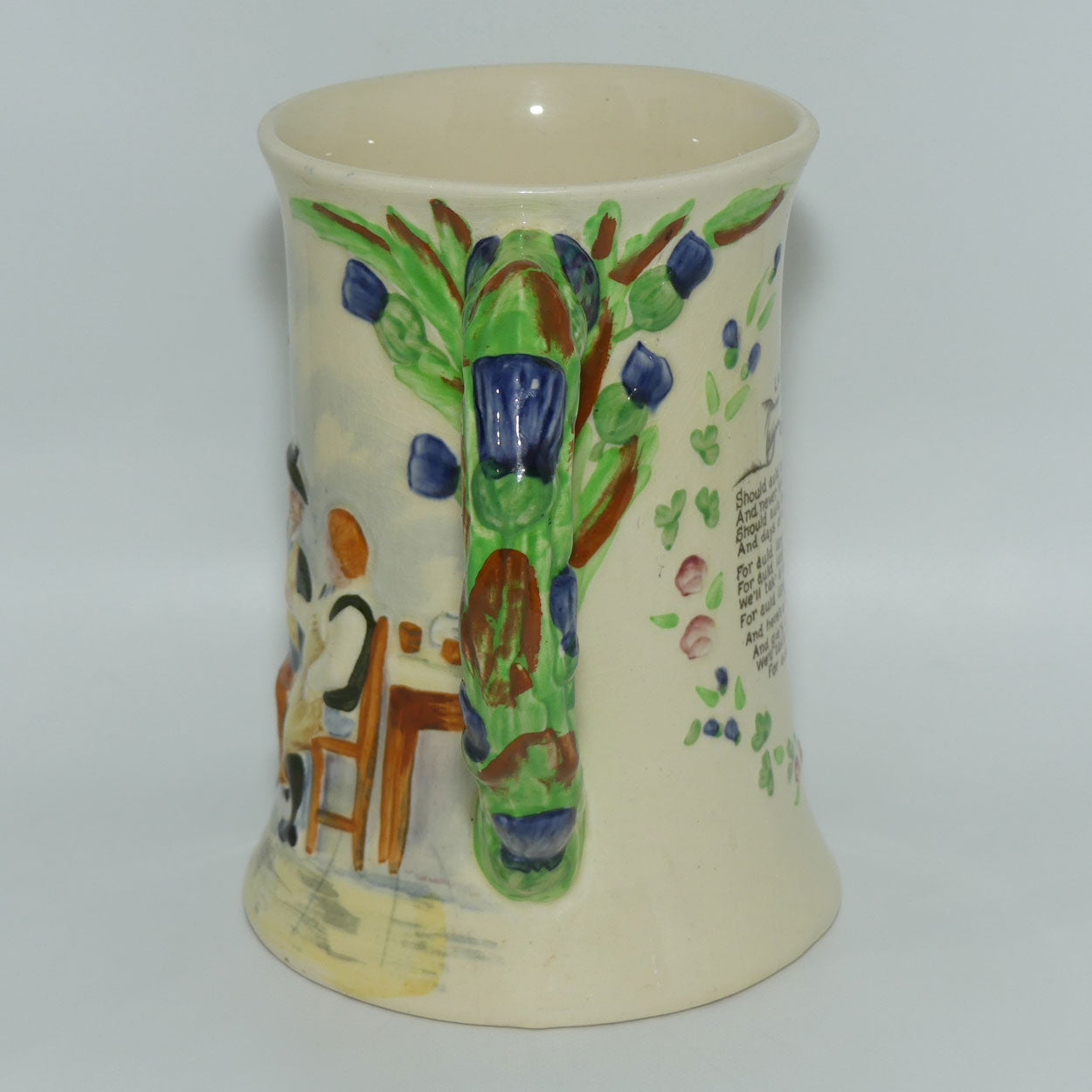 Crown Devon Fieldings Auld Lang Syne musical tankard