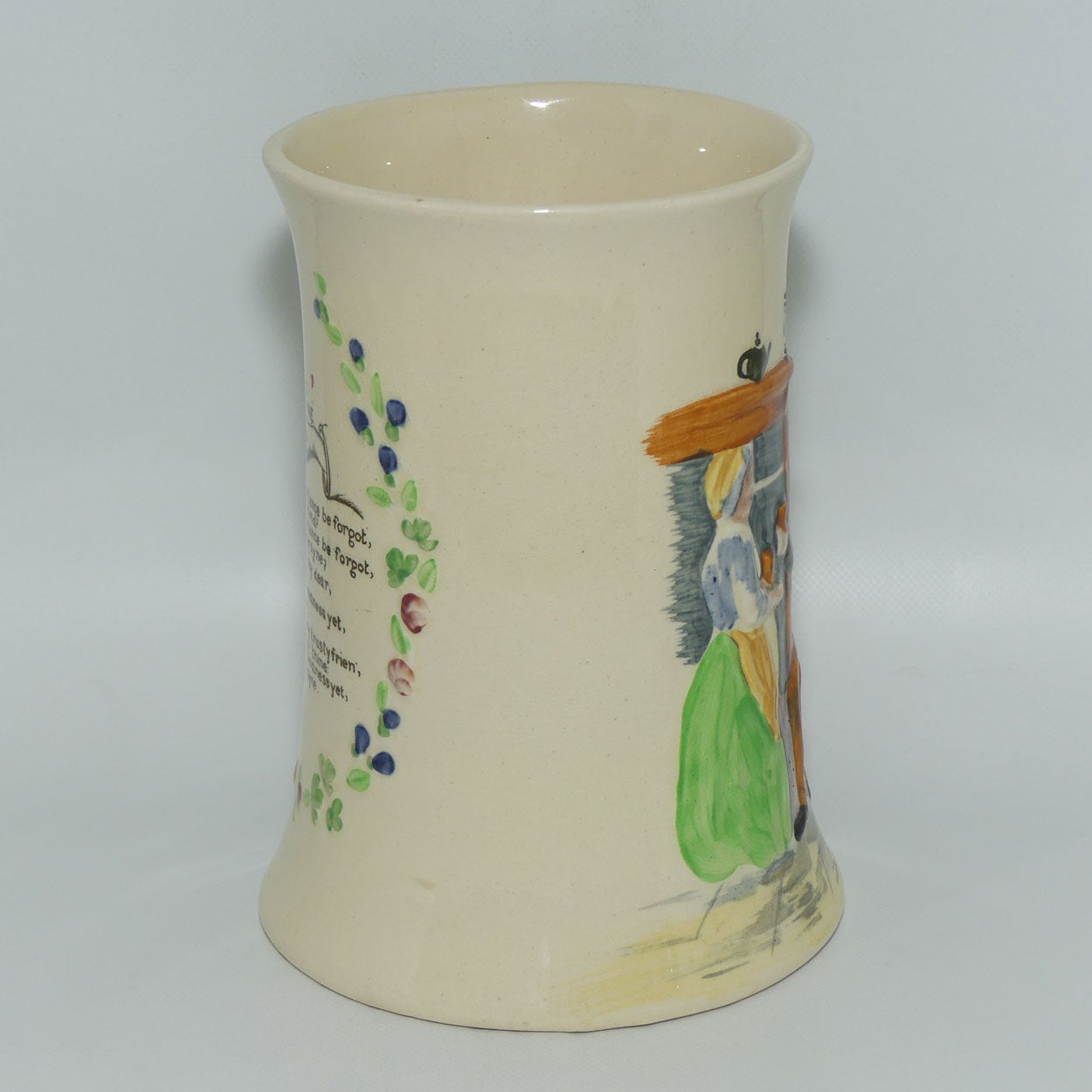 Crown Devon Fieldings Auld Lang Syne musical tankard