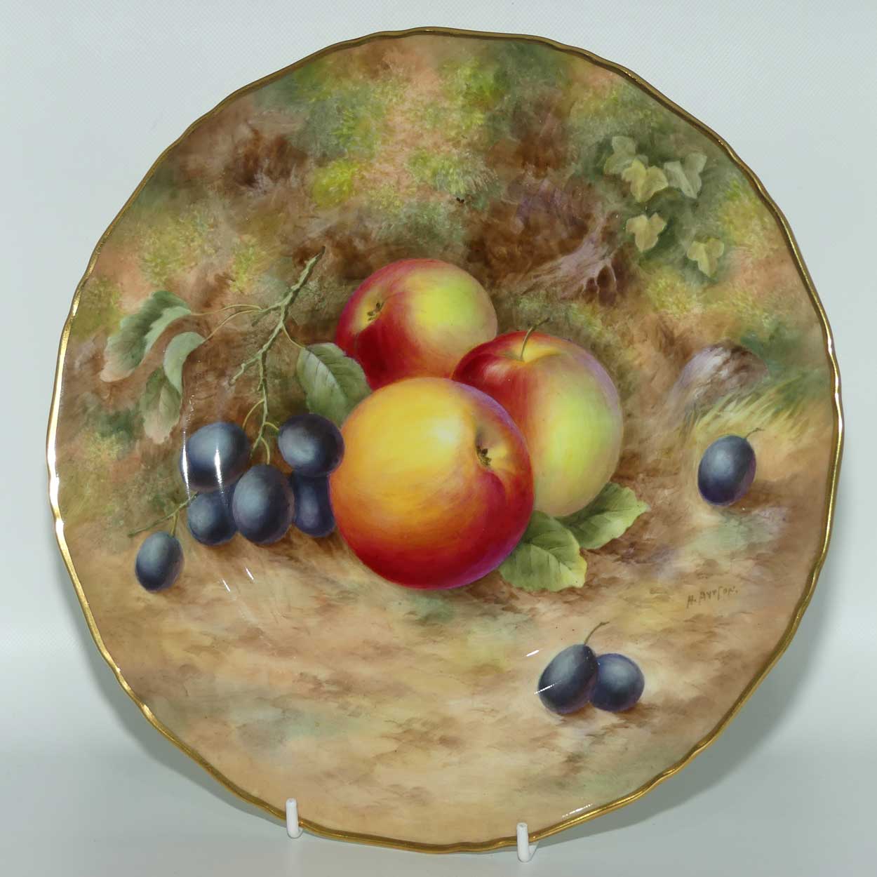 Royal Worcester hand painted Fruit large round plate | 27.5cm | #1 | Ayrton