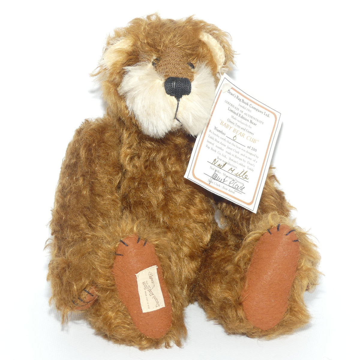 Dean's Rag Book Company Limited Edition Bear | Baby Bear Cub | LE200