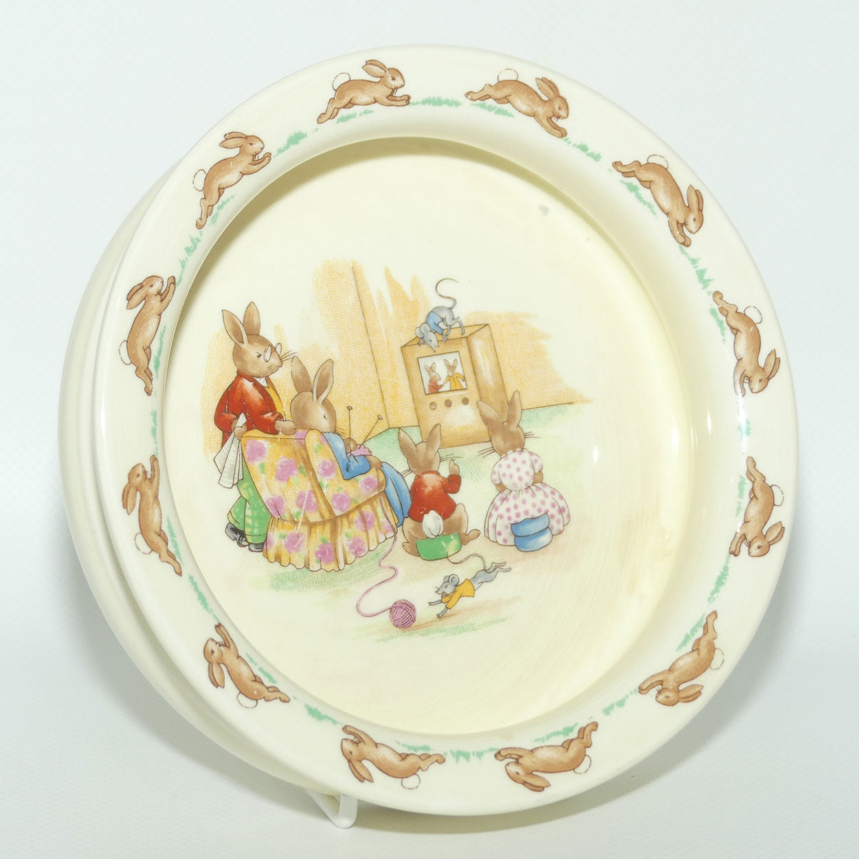 Royal Doulton Bunnykins Tableware Television Time baby bowl