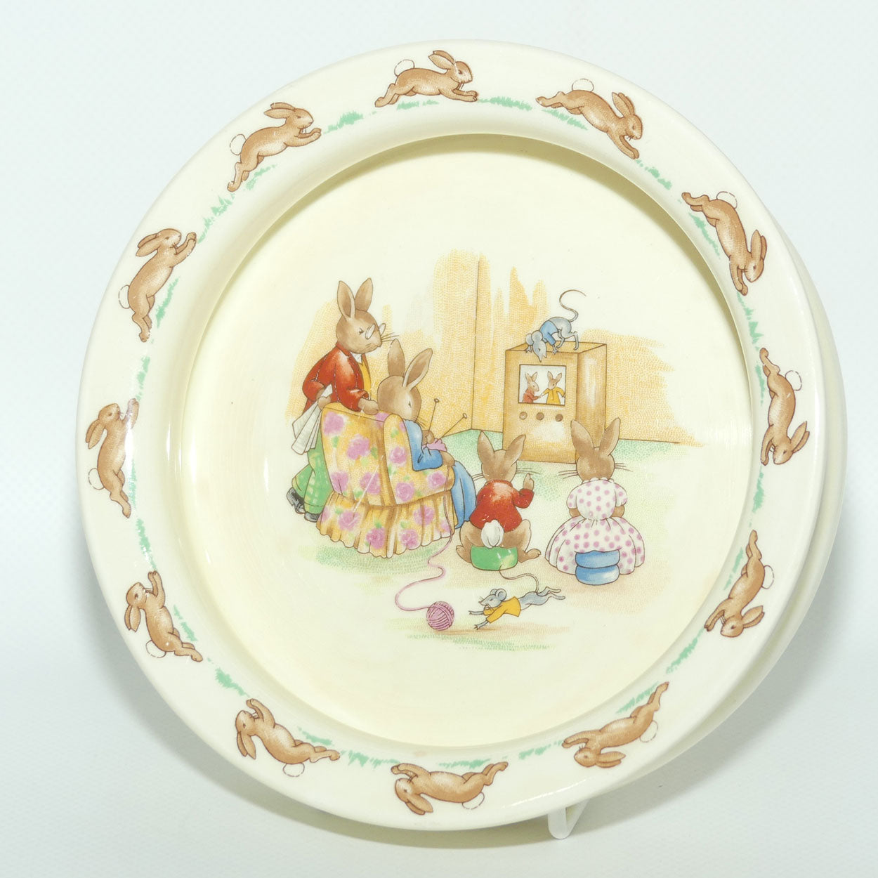 Royal Doulton Bunnykins Tableware Television Time baby bowl