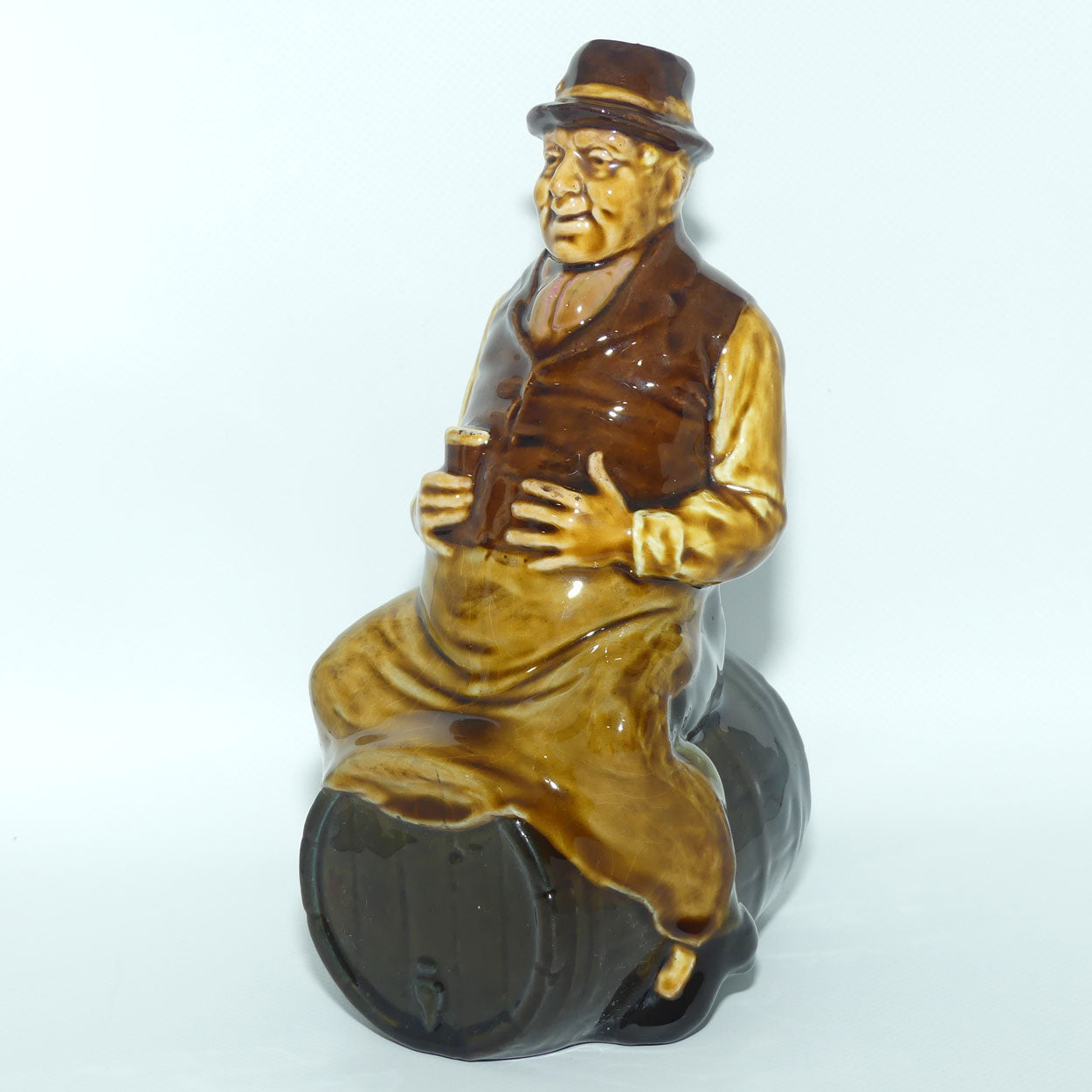 Royal Doulton Kingsware figural flask Bacchus | Man on Barrel