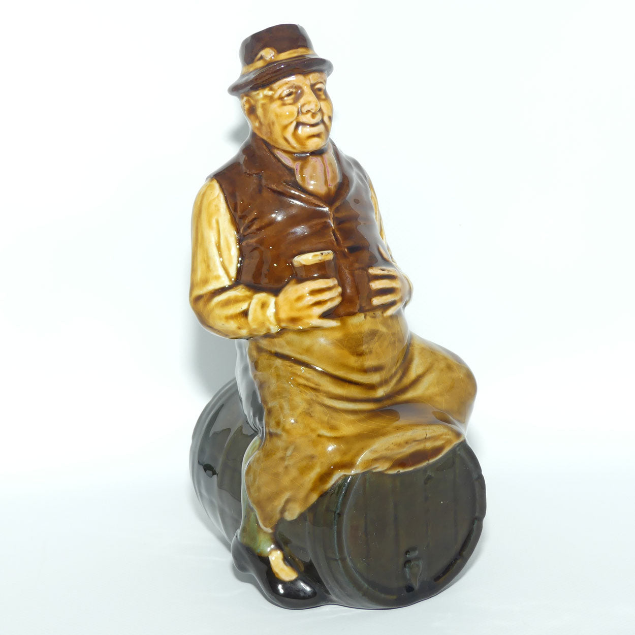 Royal Doulton Kingsware figural flask Bacchus | Man on Barrel